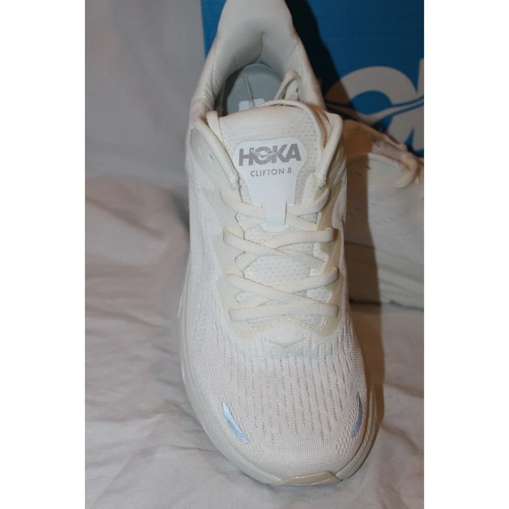 NIB HOKA ONE MEN'S‎ CLIFTON 8 RUNNING ATHLETIC SNEAKERS WHITE 9